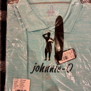 New Johnnie-O Featherweight Polo Shirt, L Tarpon